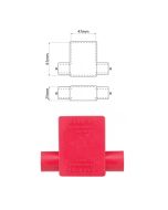 Ionnic SY2915R/100 17.5mm Cable, Double Cable Entry - Red Battery Terminal Insulator (Pack QTY 100)